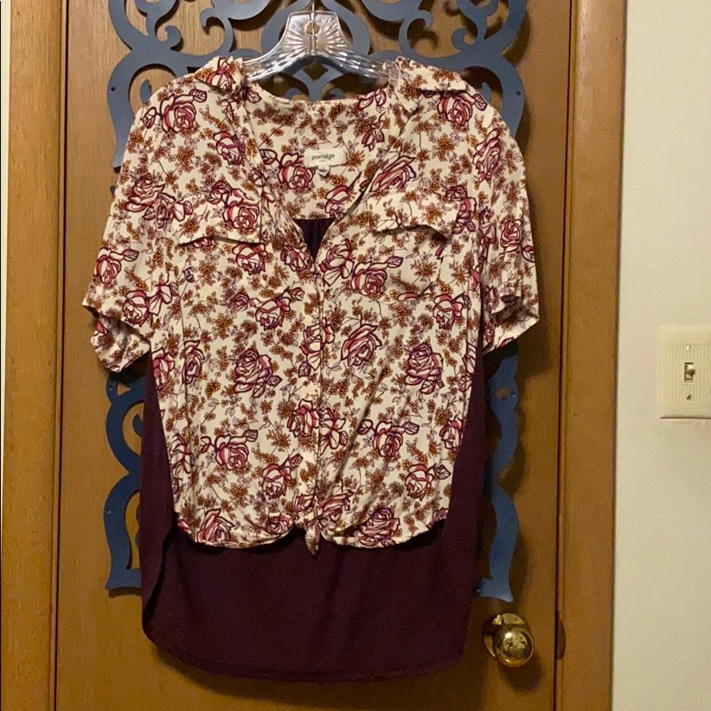 Floral button up blouse
